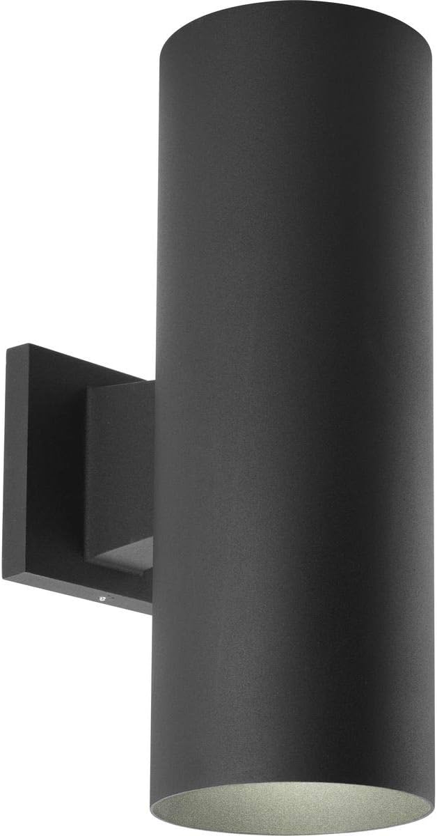 Cylinder Collection 5 Modern Outdoor Up/Down Wall Lantern Light Black