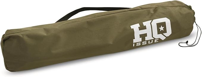 HQ ISSUE Camping Cot for Adults Heavy-Duty Comfortable Military Army Style Portable Folding Sleeping Camp Tent Bed with Carry Bag 225-lb Capacity