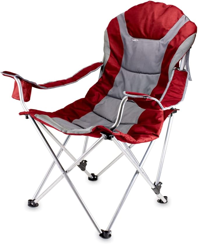 Picnic TIME NCAA Arkansas Razorbacks Reclining Camp Chair - Beach Chair for Adults - Sports Chair with Carry Bag