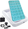 Inflatable Kids Travel Bed Toddler Air Mattress SetPortable Blow Up Mattress Sleeping Bed Cot with Bed Rails and Electric Pump Ideal for Road Trip