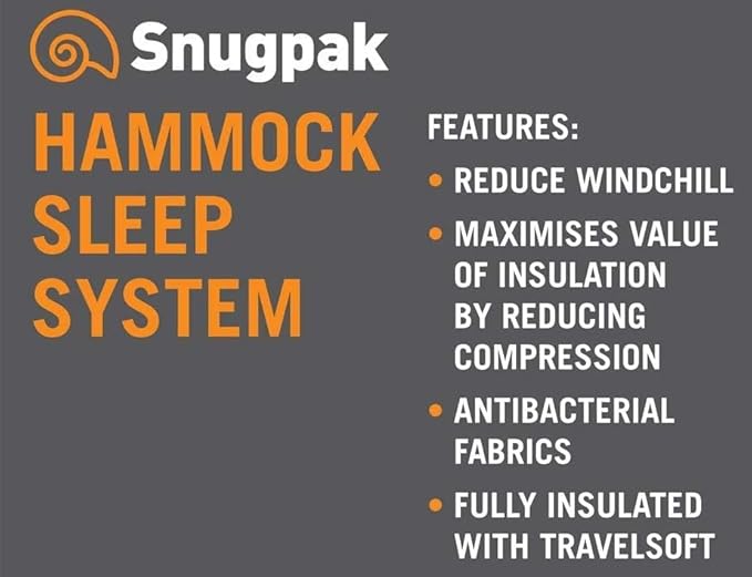 Snugpak Hammock Cocoon Fully Encases The Hammock Insulated with Travelsoft Filling - Olive