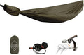 Onewind 11ft Ultralight Camping Hammock Portable Hammock 40D 1.7oz Nylon Ripstop with 2 * 12Ft Tree Straps for Camping Hiking Backpacking 11' x 55 OD Green