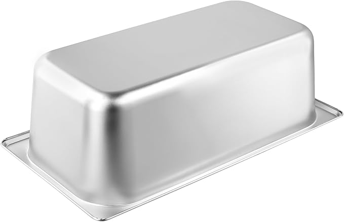HOIGON 4 Pack 1/3 Size Steam Table Pans with Lids 4 Inch Deep Stainless Steel Hotel Pan Anti-Jam Steam Pan Half Size Hotel Pans for Buffet Restaurants Catering