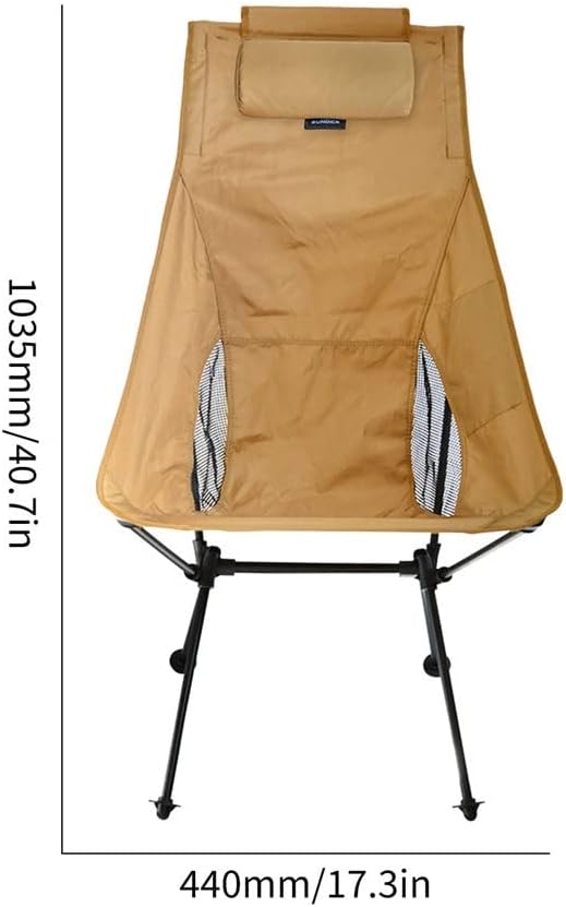 Portable Camping Chair with Pillow Set Folding Chair Fishing Chairs Beach Picnic Chair Travel Moon Chair with Back Support