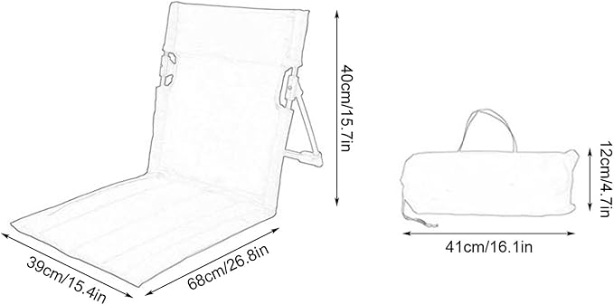 Camping Backrest Cushion Camping Folding Chair Cushion Backrest Casual Stylish Aluminium Alloy Folding Beach Chair for Outdoor Picnic (Khaki)