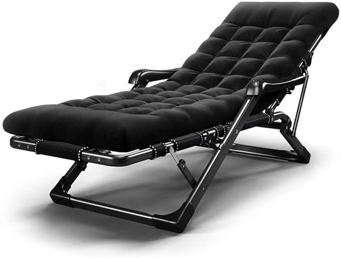 Lounger Garden Loungers Folding Chair Folding with Cotton Pad Adjustable Chair Multi-Functional Adult Office Lunch Portable Outdoor Garden Lounge Chair