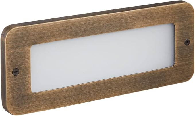VOLT Cast Brass 12V 3W 2700K Warm White Thin Integrated LED Outdoor Step Light (20 Lumens) for Low Voltage Landscape Lighting