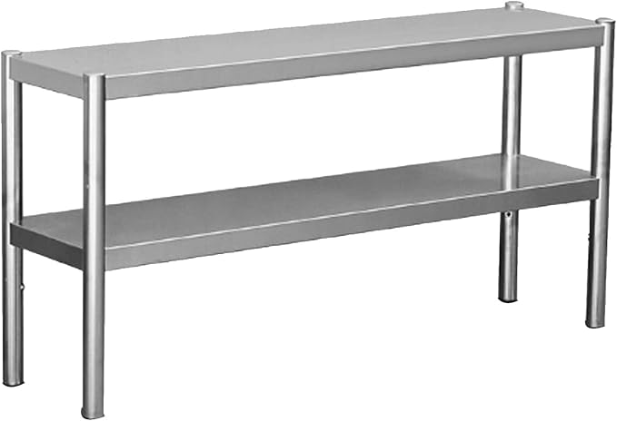 Double Tier Stainless Steel Overshelf 12” x 30” Commercial 2 Tier Overshelf for Prep &amp Work Table in Kitchen Restaurant Home