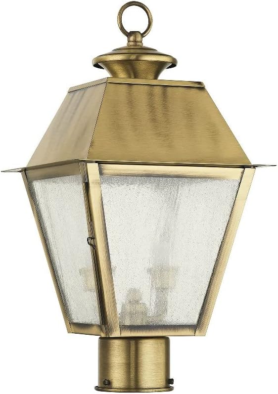 Livex Lighting 2166-04 Mansfield 2-Light Outdoor Post Head Black