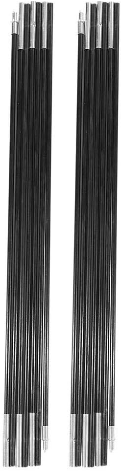 Alomejor Tent Pole Fiberglass Portable Awning Poles Foldable Support Rods for Hammocks Shelters Camping
