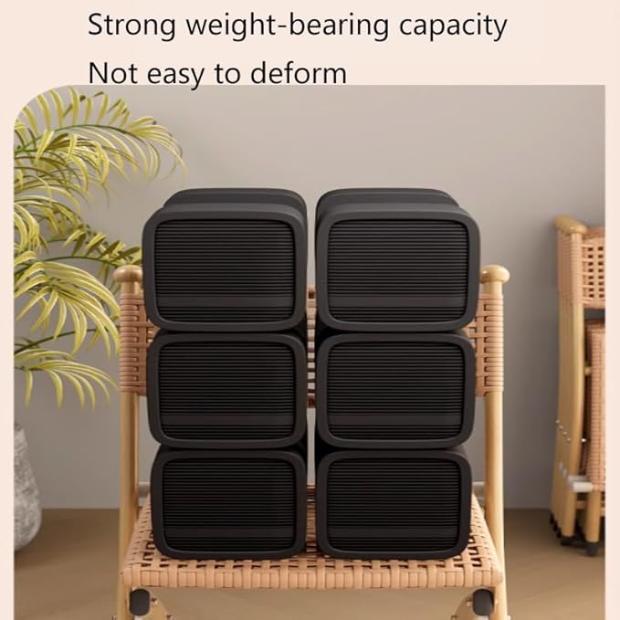 Portable Folding Camping Stool - Lightweight Collapsible Chair for Kitchen and Guests Rattan Design Compact and Easy to Store Ideal for Outdoor Use