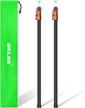 SANLIKE Tarp Poles Heavy Duty Telescoping 97 Adjustable Aviation Aluminum Canopy Rods Lengthen Thicken with Protection Cap Portable Poles for Tent Fly Awning Camping Hiking Set of 2