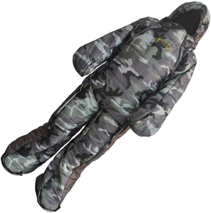 Full Body Wearable Sleeping Bag with Legs for Outdoor Use Multicolor M
