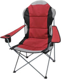 PETRELS Outdoor Folding Chair Sun Lounger Folding Chair Lightweight Folding Ultralight Camping Stool Beach Chair(Red)