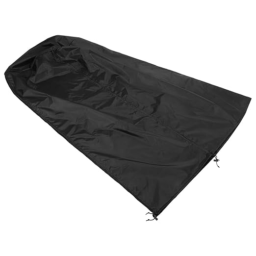 Bakery Rack Cover 210d Oxford Cloth Dustproof Bread Rack Protector 59x72x163cm Black with Zipper for Commercial Kitchen