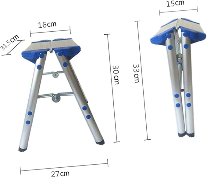 Aluminum Alloy Folding Stool for Home Outdoor Collapsible Step Ladder Chair Portable Hiking Seat Folding Design Random Style