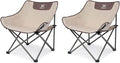 Whitsunday Outdoor Foldable Camping Chair with Built-in Side Pocket (2 Ivory)