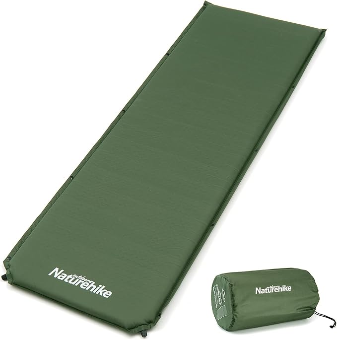 Naturehike Sleeping Pad 2 inch Thick Self Inflating Sleeping Pad for Camping Durable Camping Mattress Connectable with Multiple Lightweight Sleeping Mats for Backpacking Tent Hammock Hiking