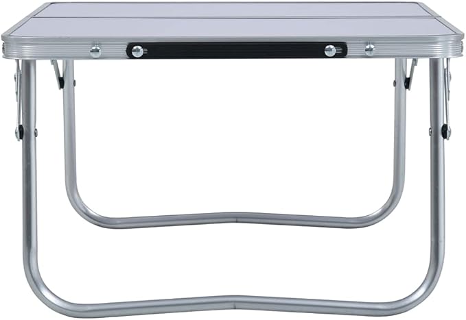 Folding Camping Table White Aluminium 60x40 cm