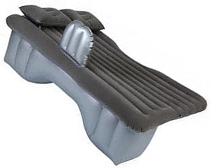 SUV Inflatable Mattress Car Electric Inflatable Bed Camping Car Inflatable Mattress PVC Flocking Car Mattress Cigarette Lighter Fast Inflatable Bed (Black)