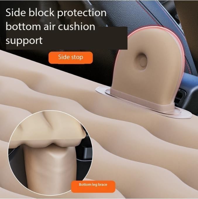 ALIGANG Car Air Mattress Back Seat for Jeep CompassDouble Side Flocking Car Bed Portable Air Mattress Car Sleeping Mattress Car Accessories Cars Camping BedBlack