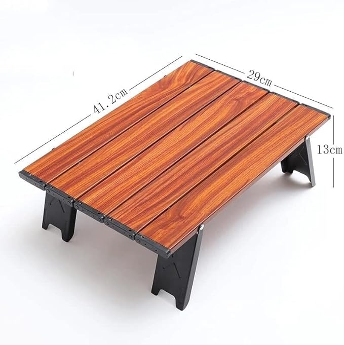 Portable Foldable Camping Table – Lightweight Aluminum Picnic Table with Carrying Bag – Ideal for Hiking Fishing Beach and Outdoor Activities – 29x41.2x13cm