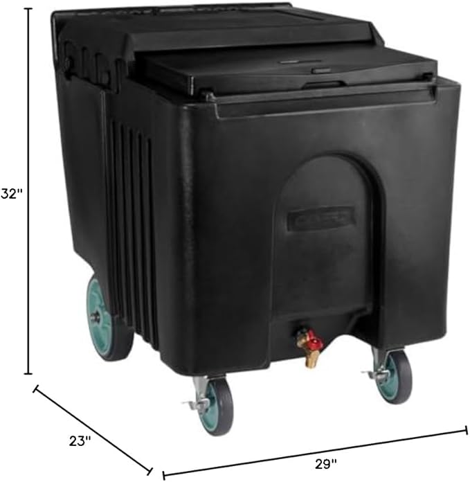 Commercial Plastic 125 lb. Mobile Ice Bin - (29A-132)
