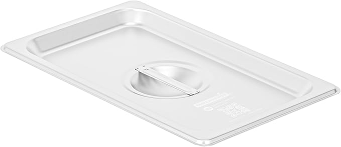 Restaurantware Stainless Steel Steam Table Pan Cover 1 Pack of 1/4 Size Heavy-Duty Hotel Pan Lid Polished Exterior Freezer-safe Dishwasher-safe For Commercial Kitchens Catering Events