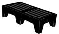 DPLSQ-3-1222-BK Dunnage Rack Solid One Piece Plastic Construction 3 ft 22 W x 36 L x 12 H Black For Commercial Use
