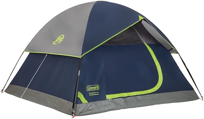 Coleman Sundome Camping Tent with Rainfly 2/3/4/6 Person Tent Sets Up in 10 Mins Weatherproof Shelter for Camping Festivals Backyard Sleepovers &amp More