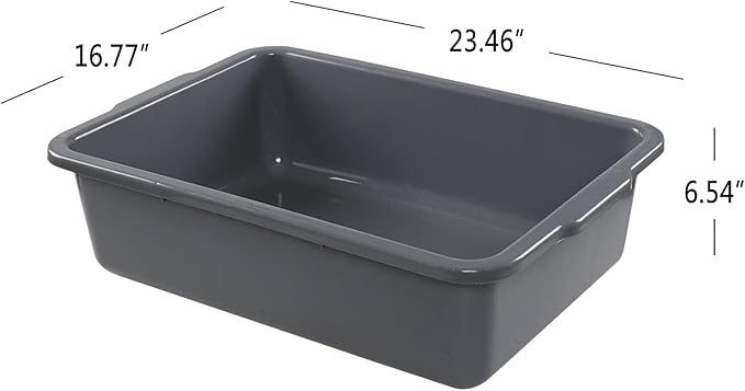 34 L Plastic Bus Tubs Commercial Large Bus Box 4 Packs