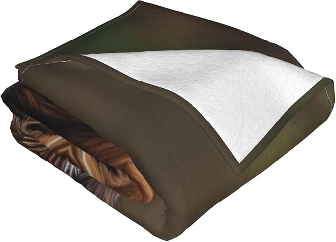 Golden Eagle 50x40 Printed Soft Fleece Blanket for Sofa Bed and Camping - Cozy Blanket for Travel Picnics Nighttime Use