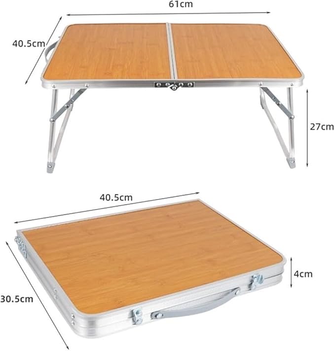 Outdoor Bamboo Wood Table Folding Tables Mini Folding Table Camping Bamboo Board Table Portable Picnic BBQ Small Table Computer Table