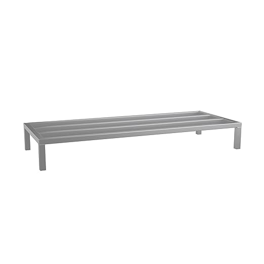 60'' x 24'' x 8'' Aluminum Welded NSF Certified Dunnage Rack - 1850 lb. Capacity for Restaurant Storage Warehouse Garage