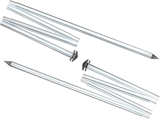 2 Beach Canopy Stability Poles for a Beach Tent with Patented Pole Bracket