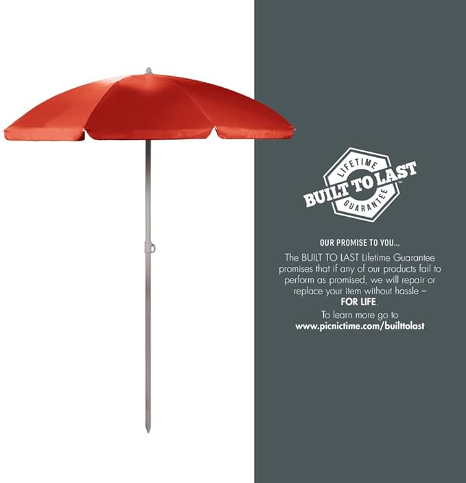PICNIC TIME NCAA USC Trojans Outdoor Canopy Sunshade Beach Umbrella 5.5' - Small Patio Umbrella - Beach Chair Umbrella