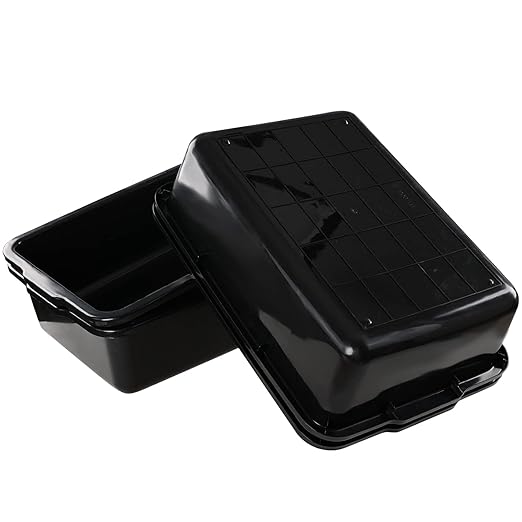 32 Liter Commercial Bus Tubs Black Large Utility Bus Trays/Tote Box Set of 4