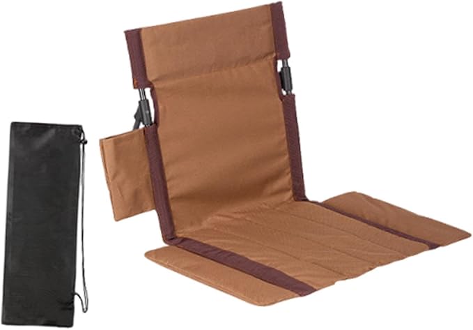 Outdoor Camping Backrest Padded Cushion Pad with Carry Bag Floor Backrest Chair for Trekking