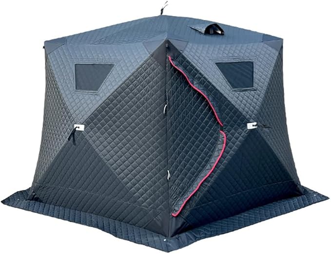 GOTOTOP Outdoor Ice Fishing Tent Insulated Windproof Design for 5-8 People Quick Setup for Winter Fishing and Camping
