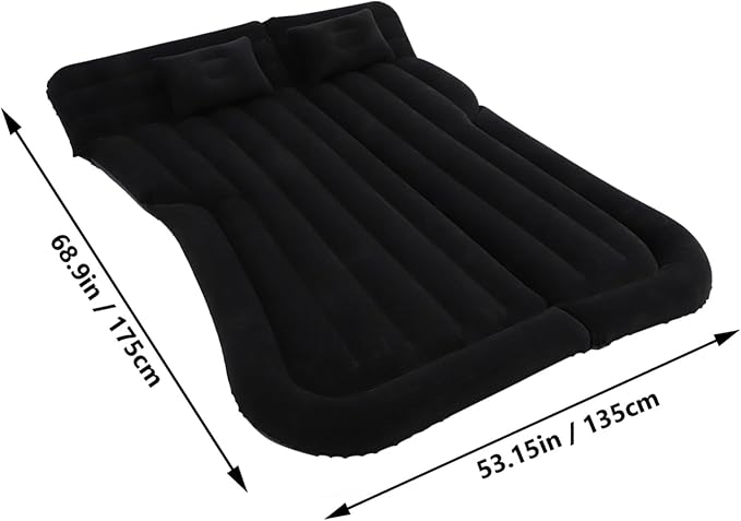 1Set Inflatable Car Mattress for SUV Comfortable Travel Air Bed with Accessories Skin Friendly Material for Long Distance Driving and Outdoor Adventures