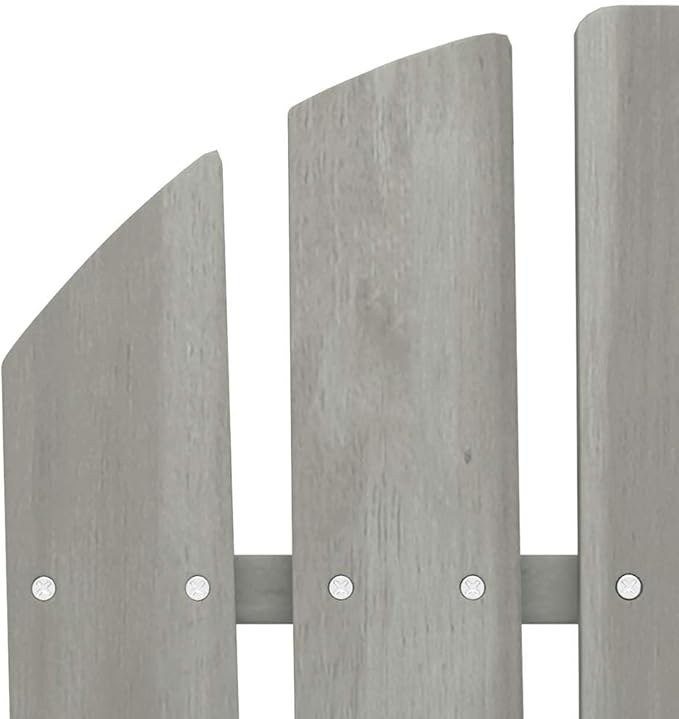 2-Seater Adirondack Outdoor Chair Grey Solid Fir Wood 33.7 x 47 x 35.2 in Matte Finish Rustic Loveseat for Garden Patio Terrace Porch