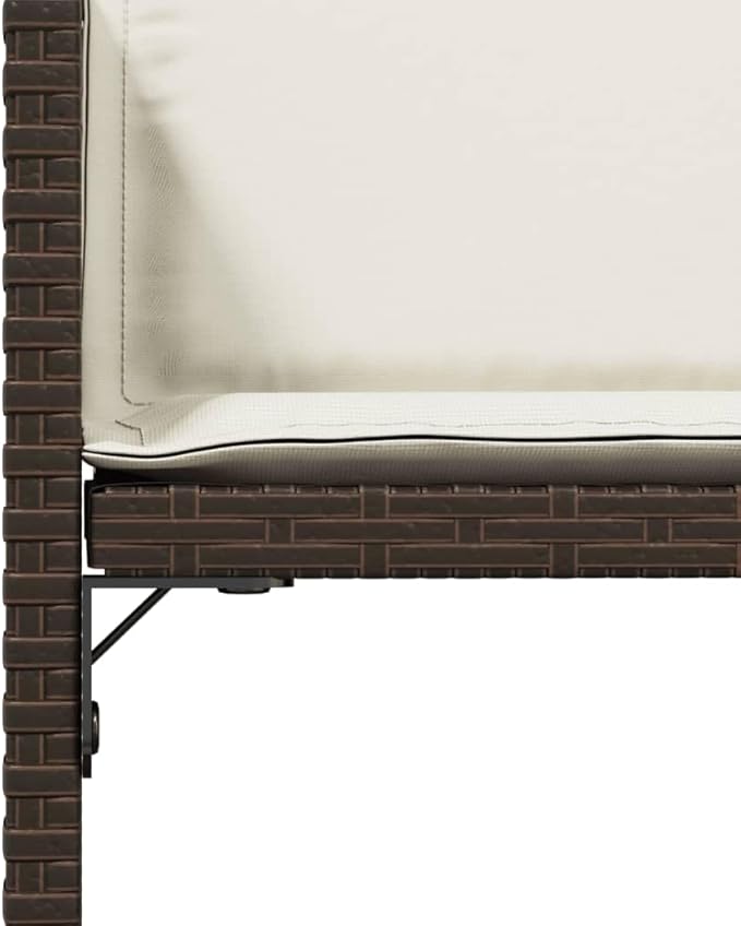 Patio Chairs with Cushions 4 pcs Brown Poly Rattan Outdoor Furniture for Garden Lawn and Patio - Comfortable &amp Durable Garden Chairs with Removable Cushions and Foldable Backrest