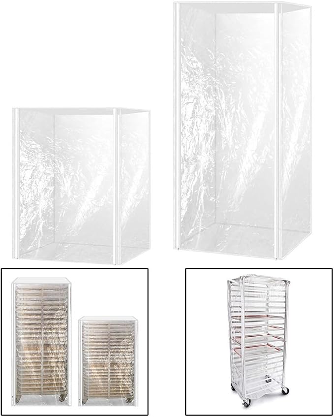 Premium PVC Bun Rack Cover with Zipper Closure Ensures Hygiene and Freshness of Baked Items in Bakeries