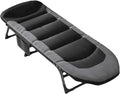 Iron Alloy Camping Bed 6-Level Adjustable Folding Cot for Outdoor Office Portable Folding Bed with Mattress for Sleeping