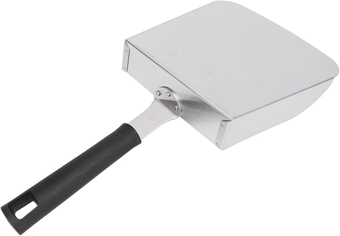 Professional Stainless Steel Griddle Food Mover Large BBQ Grill Food Shovel with Ergonomic Handle Heavy Duty Griddle Scoop for Stir Fry Cooking and Moving Food Perfect for Comme