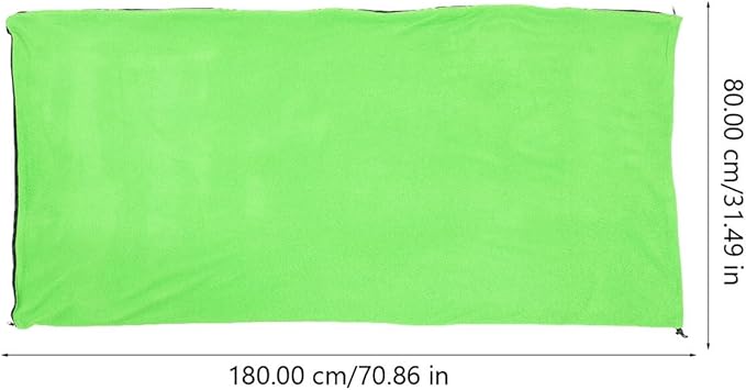 Lightweight Envelope for Adults Breathable Polar Fleece Camping Gear for Hiking Backpacking Travel Accessories Warm Skin-Friendly Outdoor Sleep Sack in Green