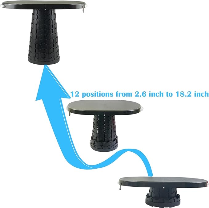 Portable Folding Table and Stool 2 in 1 Lightweight Collapsible Table for Camping Picnic Beach Small Foldable Table for Party