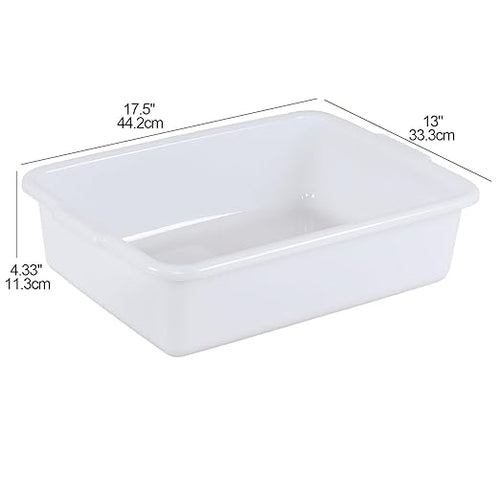 13 L 4 Packs Plastic Bus Tubs Commercial Bus Tote Box Restaurants Dish Pans