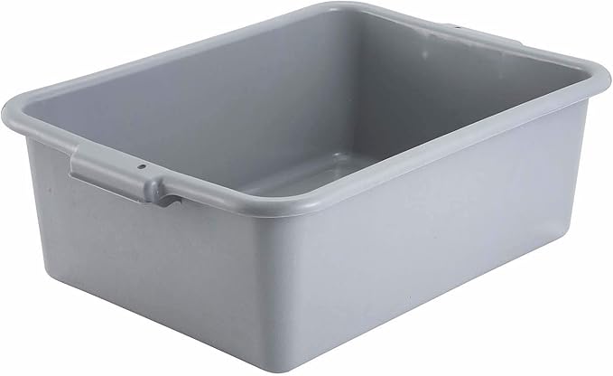 Winco Gray Polypropylene Dish Box 15 Inch x 21.5 Inch x 7 Inch High