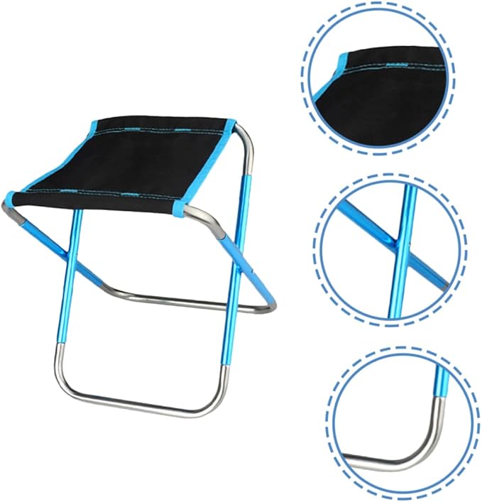 BESPORTBLE Convenient Portable Folding Stool Lightweight and Compact Camping Chair for Outdoor Activities Fishing Beach and BBQ Folding Seat for Easy Storage and Transport